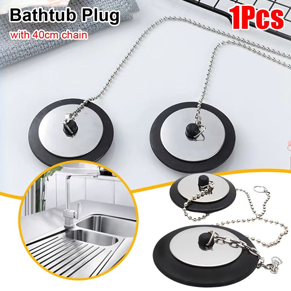 1Pcs Durable Rubber Tub Stoppe - مراجعة Drain Pipe Clip وسعره