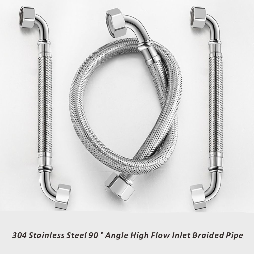 New 90° Bend Pipe Pipe Toilet  - مراجعة Flexible Hose Braided وسعره