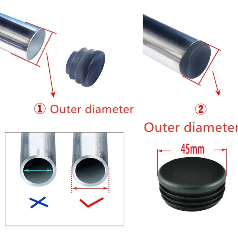 Black Round Pipe Plug 10-60mm  - مراجعة Plastic Pipe Clip وسعره