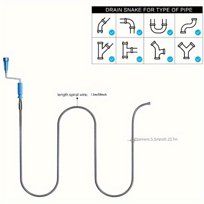 Telescopic Handle Flexible Ste - مراجعة Drain Snake Flexible وسعره