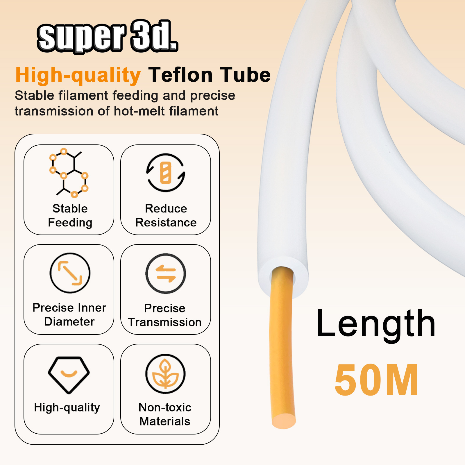 1/2/50M Bambu Lab PTFE Tube ID - مراجعة Ptfe Tape Thread وسعره