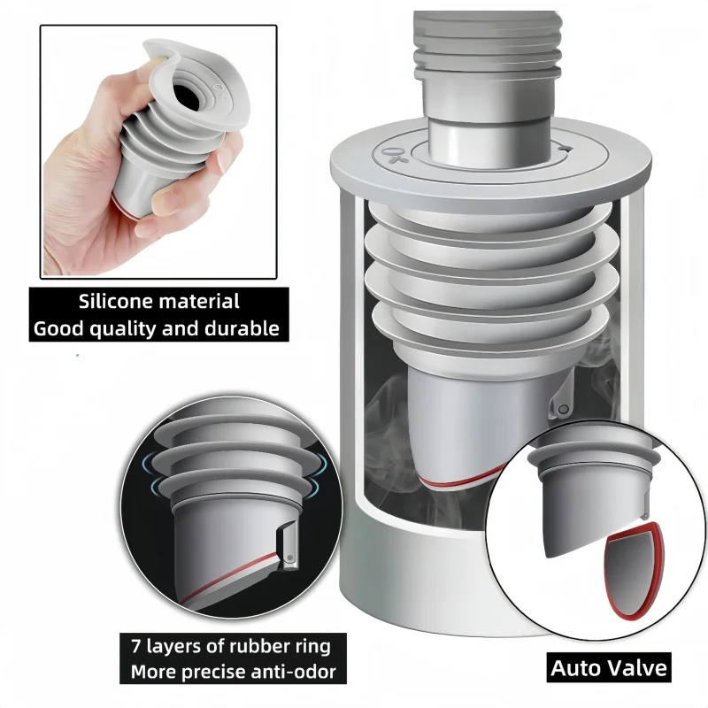 Silicone Sink Stopper Sewer Pi - مراجعة Drain Pipe Clip وسعره