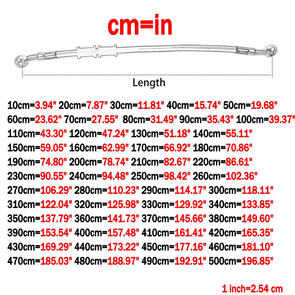 10cm~500cm Motorcycle Brake Cl - مراجعة Flexible Hose Braided وسعره