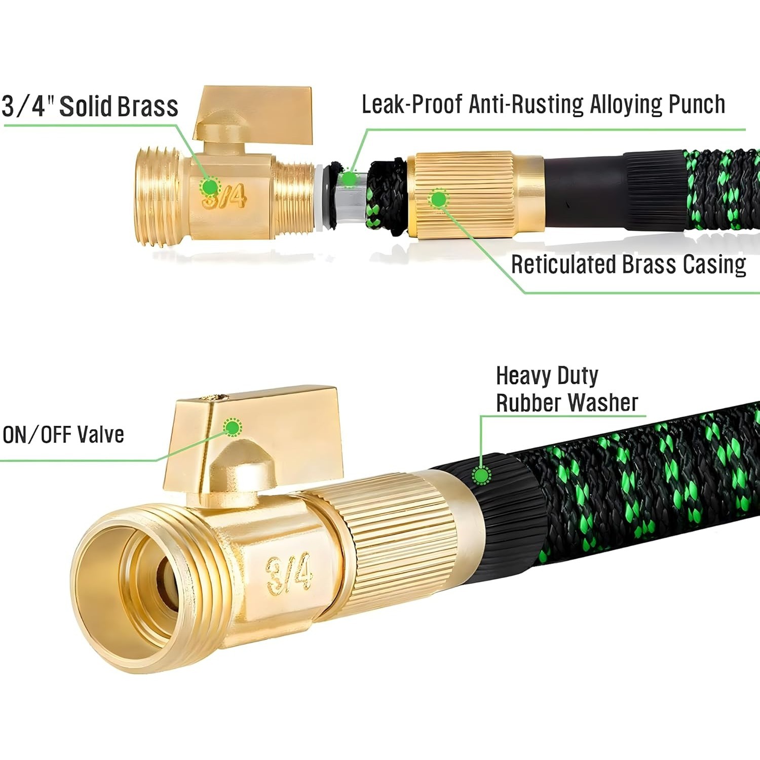 Non-Expandable Garden Hose wit - مراجعة Flexible Hose Braided وسعره