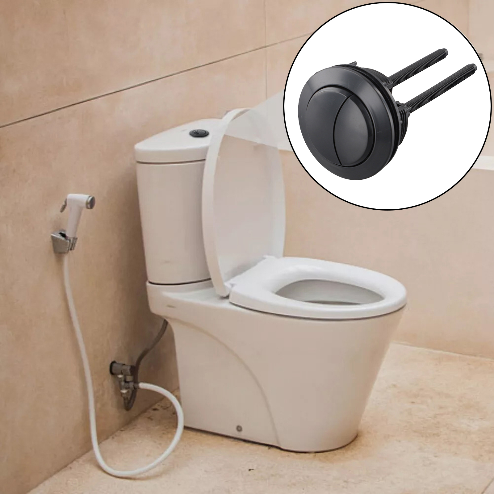 Black Toilet Flush Button 38mm - مراجعة Toilet Fill Valve وسعره