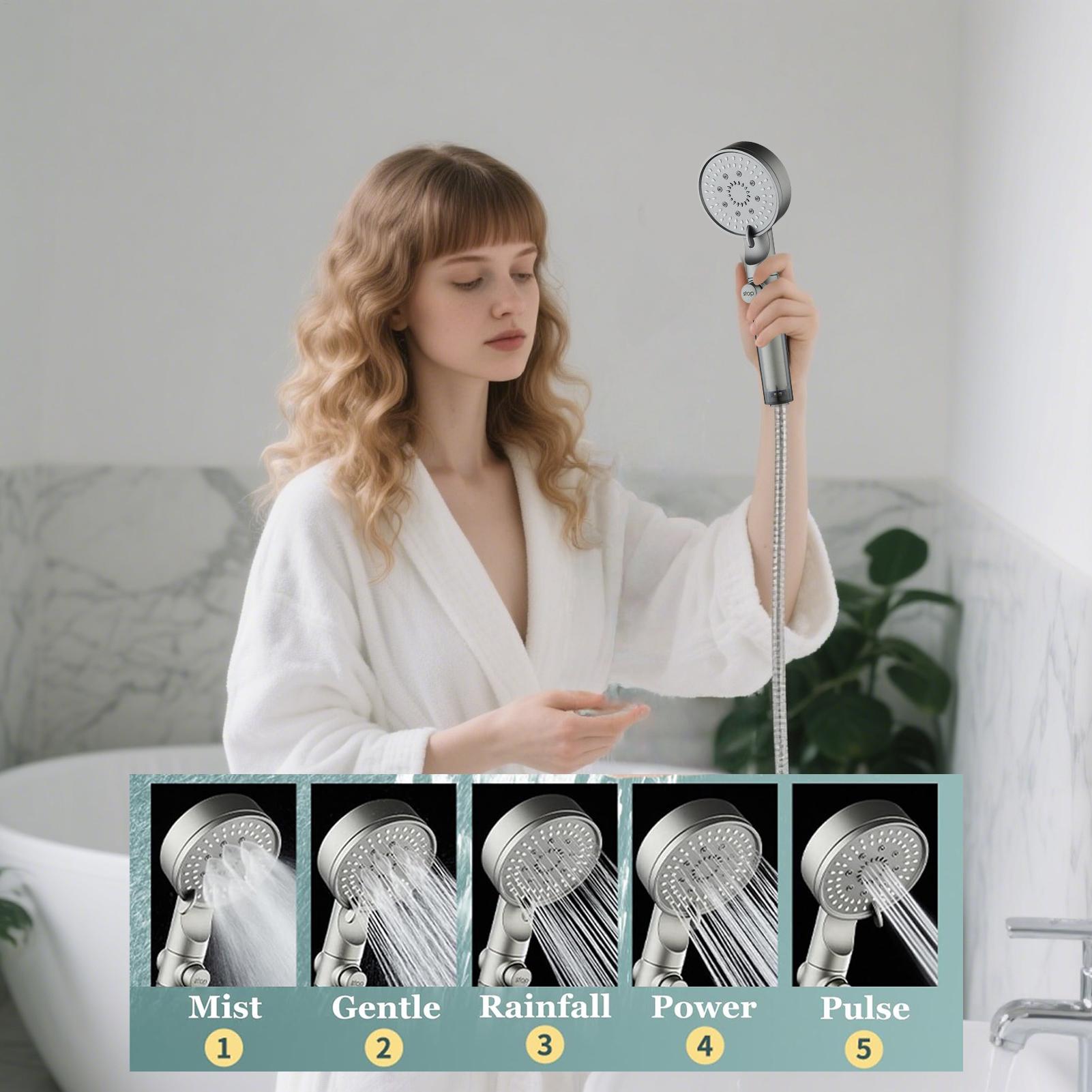 New Shower Head 5 Modes Filter - مراجعة Silicone Tap Washer وسعره