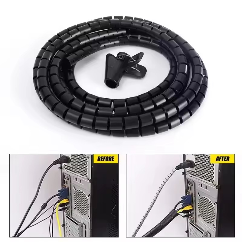 2M Flexible Spiral Cable Organ - مراجعة Plastic Pipe Clip وسعره