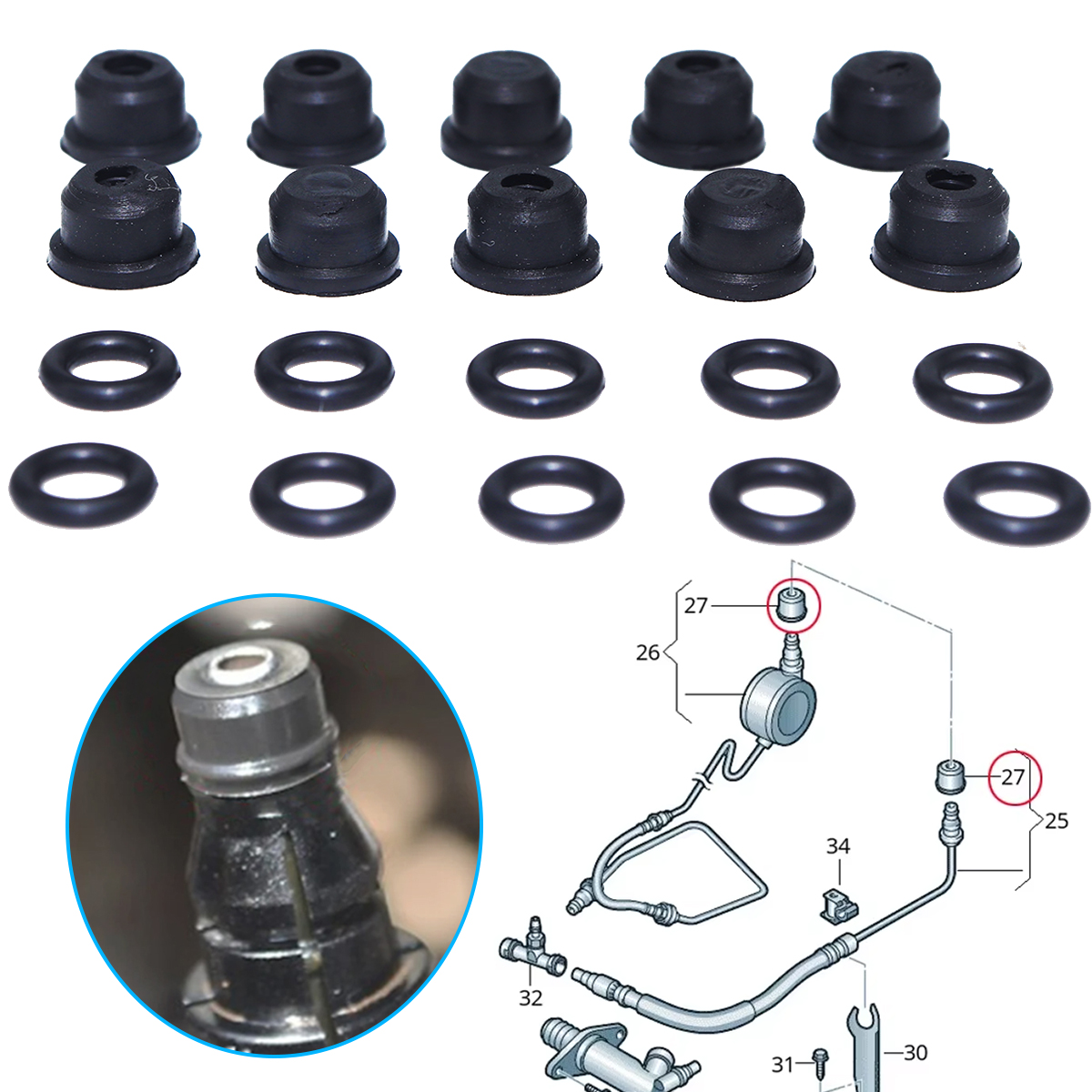 For Fiat Ulysse Peugeot 806 19 - مراجعة Plastic Pipe Clip وسعره