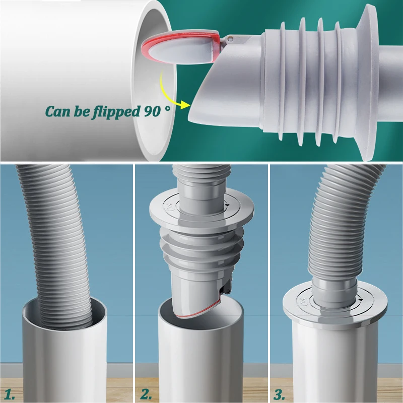 Silicone Bathroom Sewer Seal R - مراجعة Drain Pipe Clip وسعره