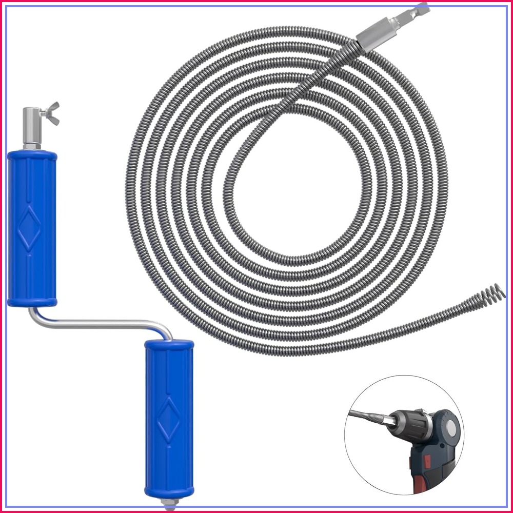 Drain Snake 16.4ft x 6mm Auto  - مراجعة Drain Snake Flexible وسعره