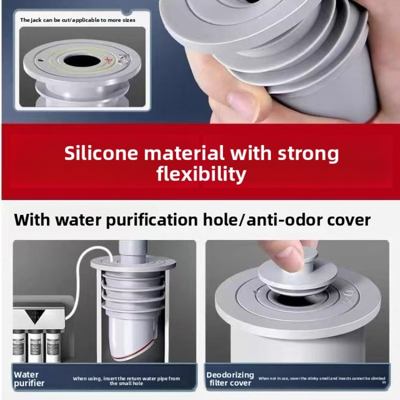 Sink Plug Sewer Pipe Sealing R - مراجعة Drain Pipe Clip وسعره